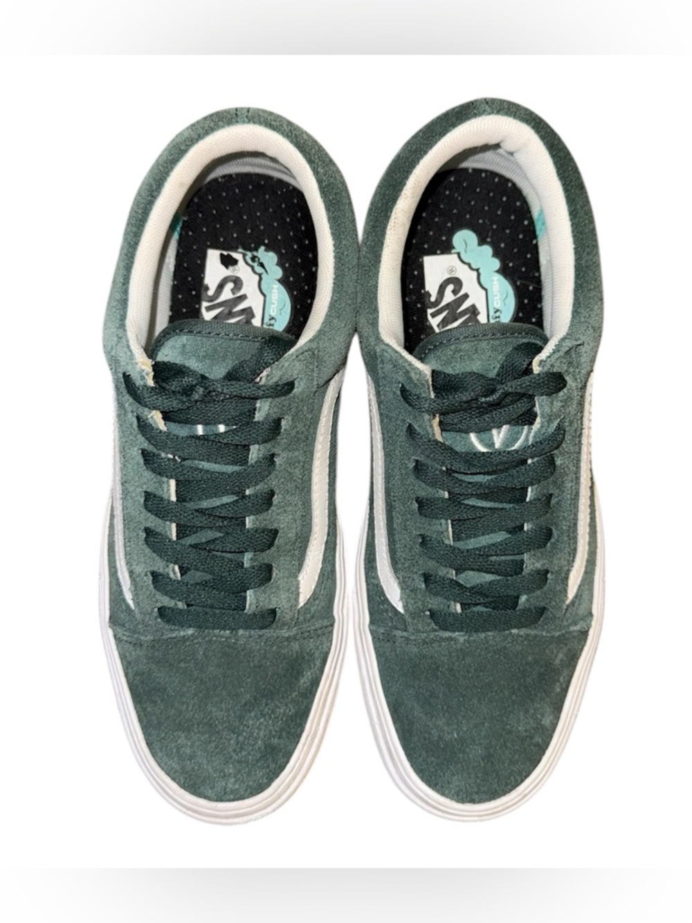 Vans ComfyCush Old Skool Distorted Off The Wall Trekking Green Women’s Size 7.5 - Picture 6 of 9